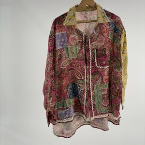 Blue Velvet Paisley Groove Top